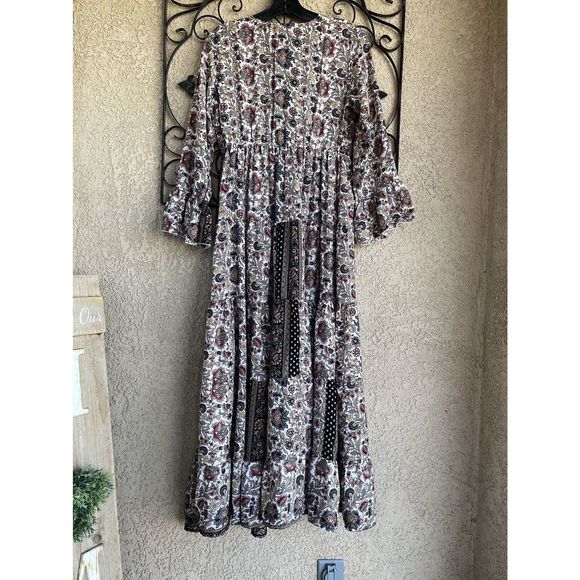 Boemo Floral Print Boho Style Dress - Size MP - Multicolored - Picture 5 of 9